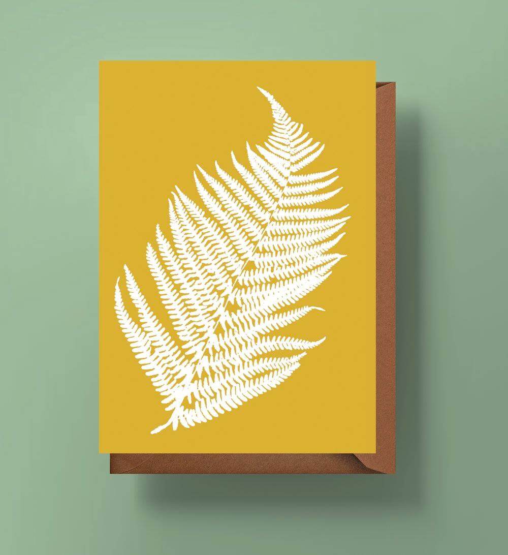 Greeting & Note Cards Mustard Fern Botanical Greetings Card (Various Designs) by Sophie Collete homeware shops bristol gift shops bristol Sophie Colette