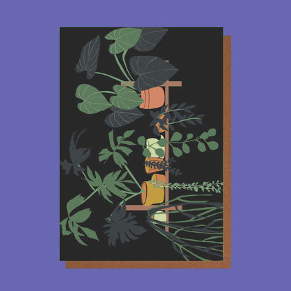 Greeting & Note Cards Plant Shelf Botanical Greetings Card (Various Designs) by Sophie Collete homeware shops bristol gift shops bristol Sophie Colette