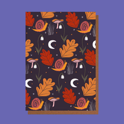 Greeting & Note Cards Snail & Moon Botanical Greetings Card (Various Designs) by Sophie Collete homeware shops bristol gift shops bristol Sophie Colette