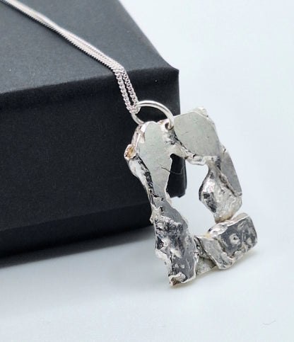Silver Necklace ‘Silver Lava Shapes’ - Silver Pendant Necklace (various designs) homeware shops bristol gift shops bristol Sputnik Jewellery
