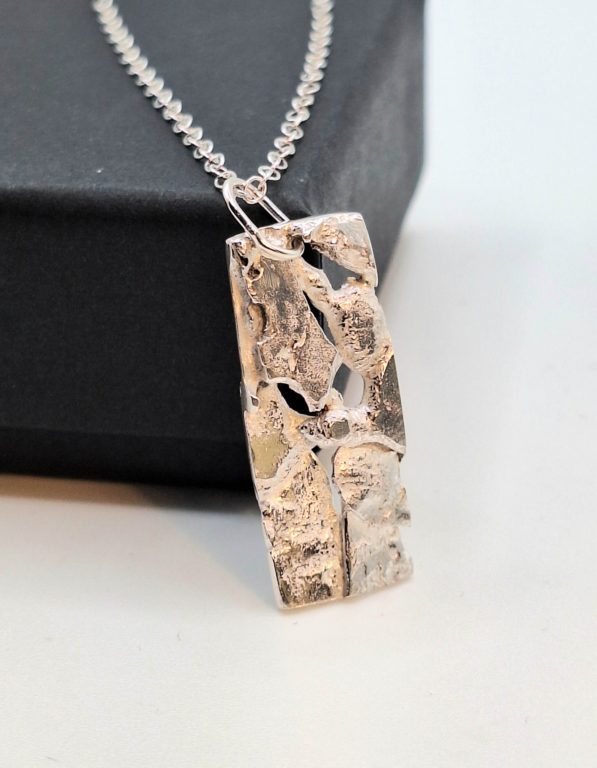 Silver Necklace ‘Silver Lava Shapes’ - Silver Pendant Necklace (various designs) homeware shops bristol gift shops bristol Sputnik Jewellery