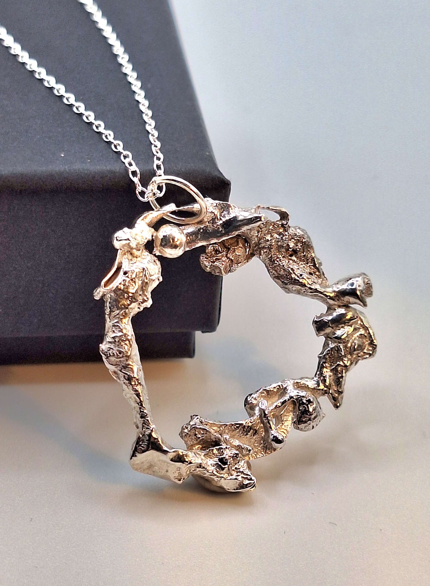 Silver Necklace ‘Silver Lava Shapes’ - Silver Pendant Necklace (various designs) homeware shops bristol gift shops bristol Sputnik Jewellery