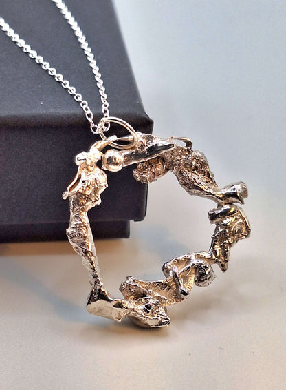 Silver Necklace ‘Silver Lava Shapes’ - Silver Pendant Necklace (various designs) homeware shops bristol gift shops bristol Sputnik Jewellery