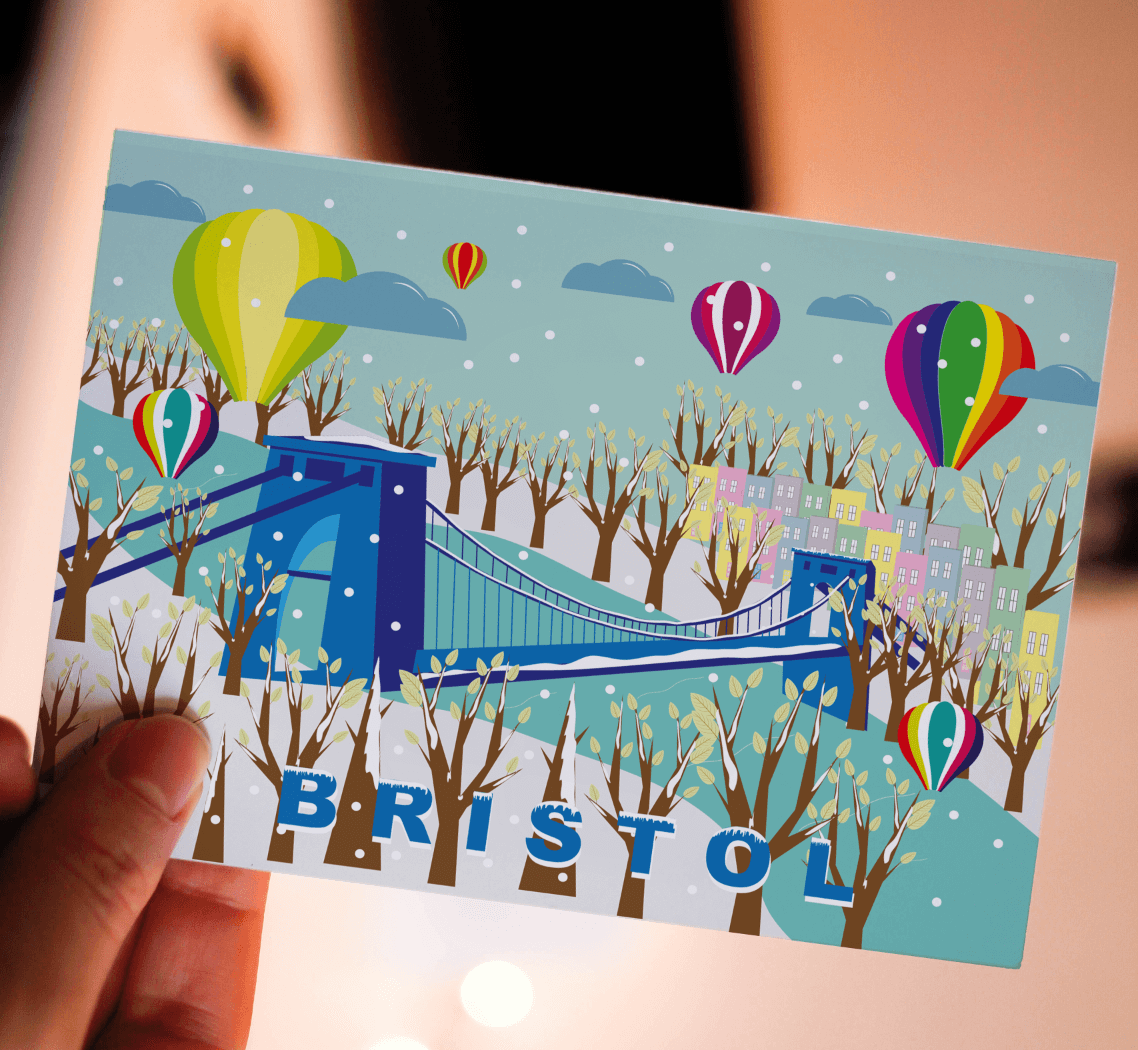 Greetings Card Winter Bristol Greetings Card homeware shops bristol gift shops bristol Sunny Luna
