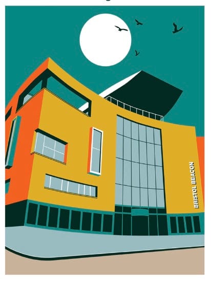 Bristol Music Prints Bristol Beacon - A4 Bristol Print - Music Venues- Various Designs and sizes homeware shops bristol gift shops bristol Susan Taylor Design
