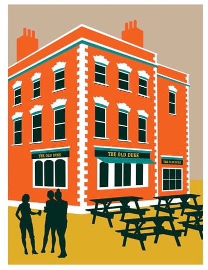 Bristol Music Prints Old Duke - A4 Bristol Print - Music Venues- Various Designs and sizes homeware shops bristol gift shops bristol Susan Taylor Design