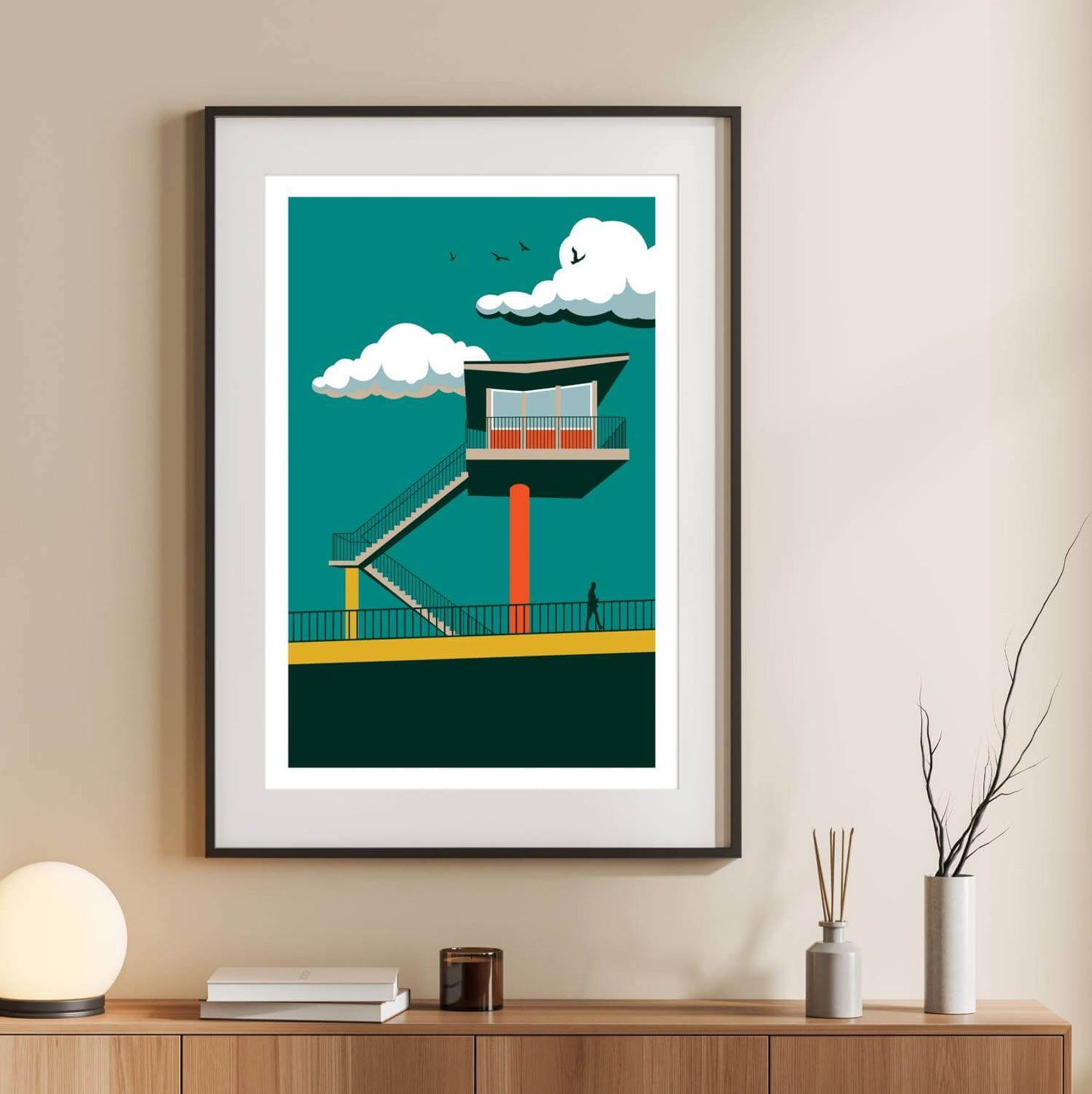 Print Bristol Towers Swing Bridge - A4 Bristol Print - Various Designs and Sizes homeware shops bristol gift shops bristol Susan Taylor Design