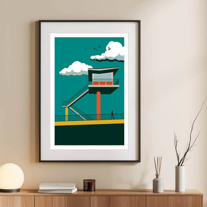 Print Bristol Towers Swing Bridge - A4 Bristol Print - Various Designs and Sizes homeware shops bristol gift shops bristol Susan Taylor Design