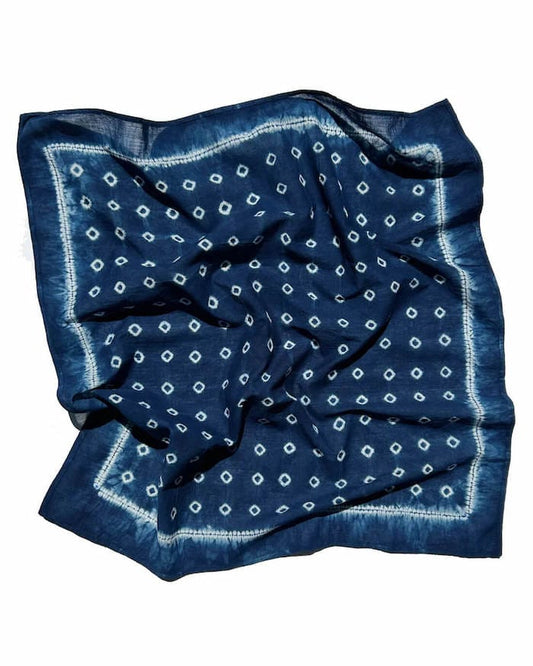 Hand Dyed Bandana Rice Seedling Indigo Bandana homeware shops bristol gift shops bristol Tamay & Me