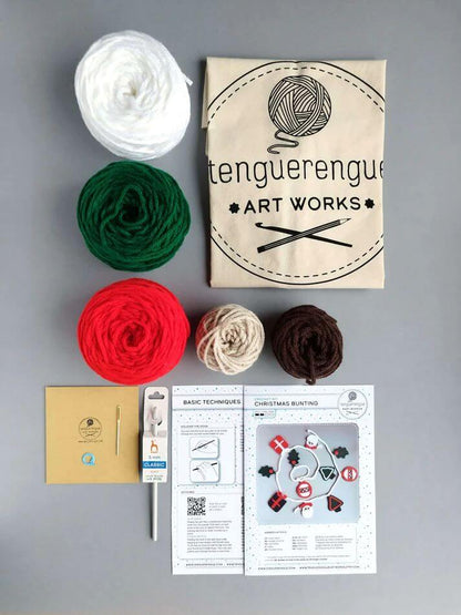 Art & Craft Kits Crochet Kit: Christmas Bunting homeware shops bristol gift shops bristol Tenguerengue