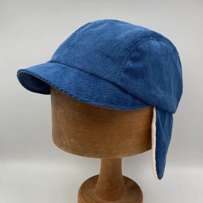 Hats Blue Corduroy Trapper Cap (Various Sizes) homeware shops bristol gift shops bristol The Capalog