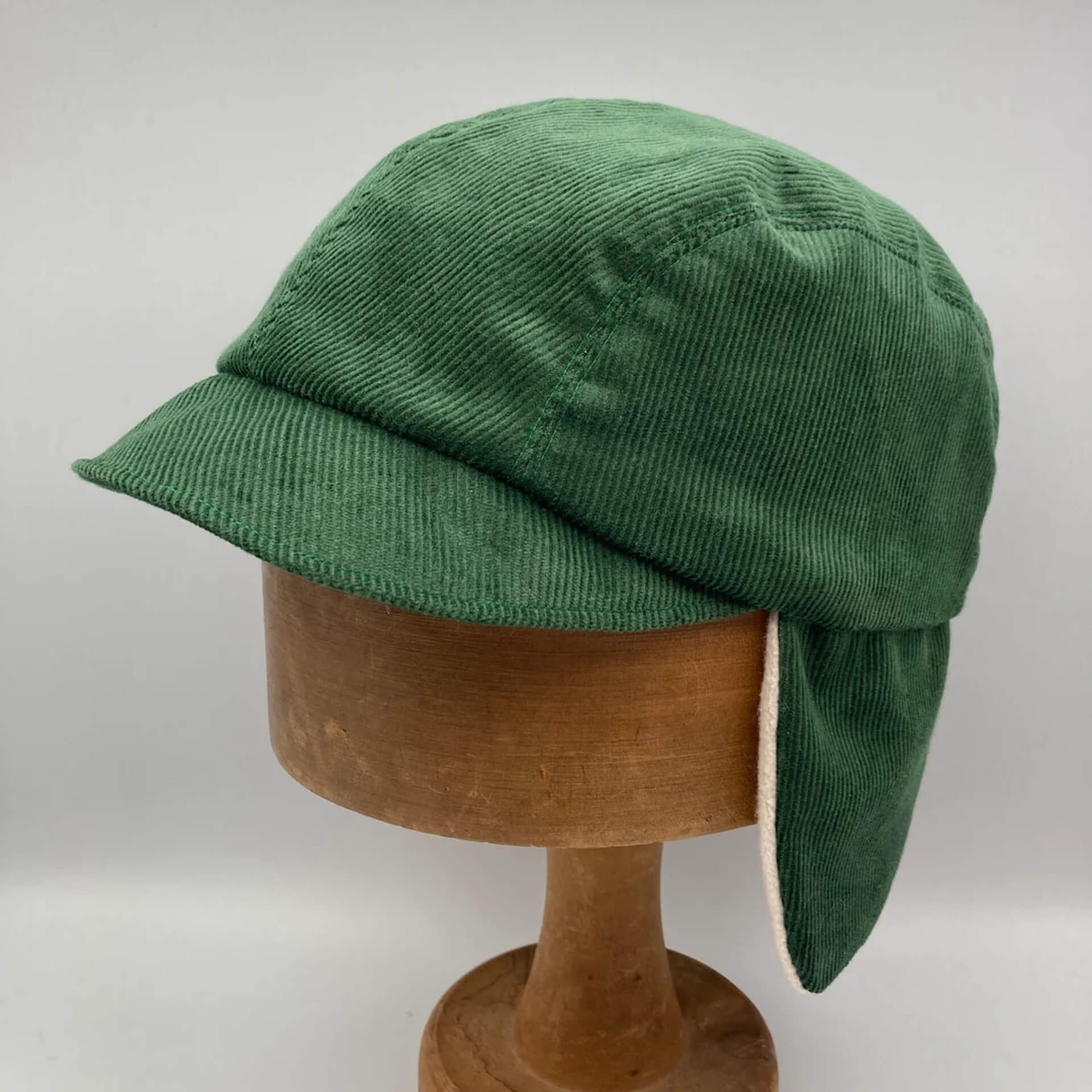 Hats Green Corduroy Trapper Cap (Various Sizes) homeware shops bristol gift shops bristol The Capalog
