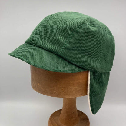 Hats Green Corduroy Trapper Cap (Various Sizes) homeware shops bristol gift shops bristol The Capalog