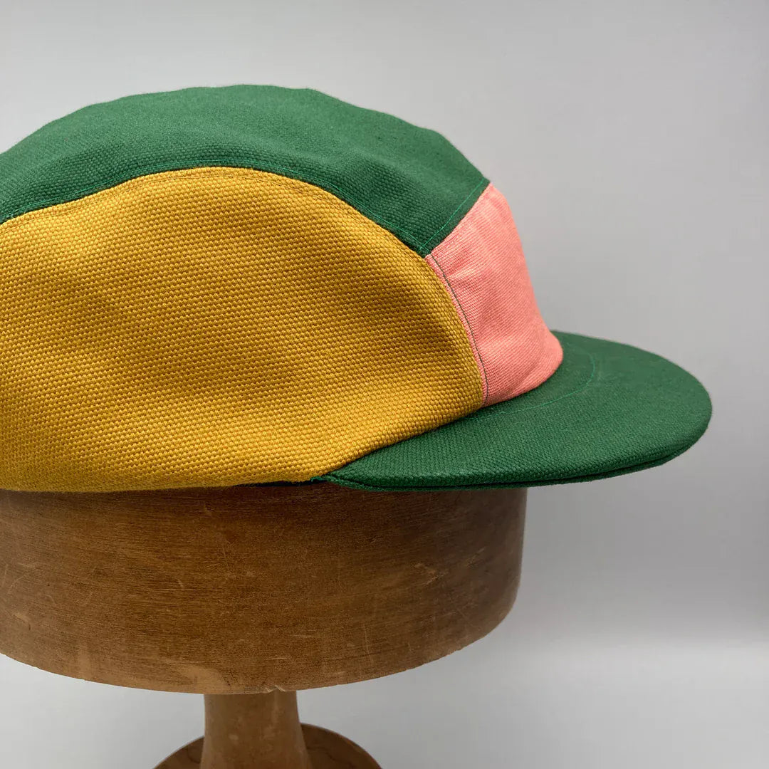 Hats Panel Cap - Green, Flamingo, Mustard & Sandstone  (various sizes) homeware shops bristol gift shops bristol The Capalog