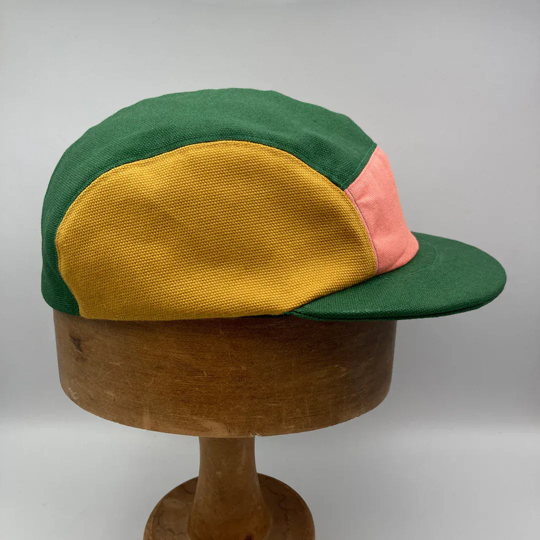 Hats Panel Cap - Green, Flamingo, Mustard & Sandstone  (various sizes) homeware shops bristol gift shops bristol The Capalog