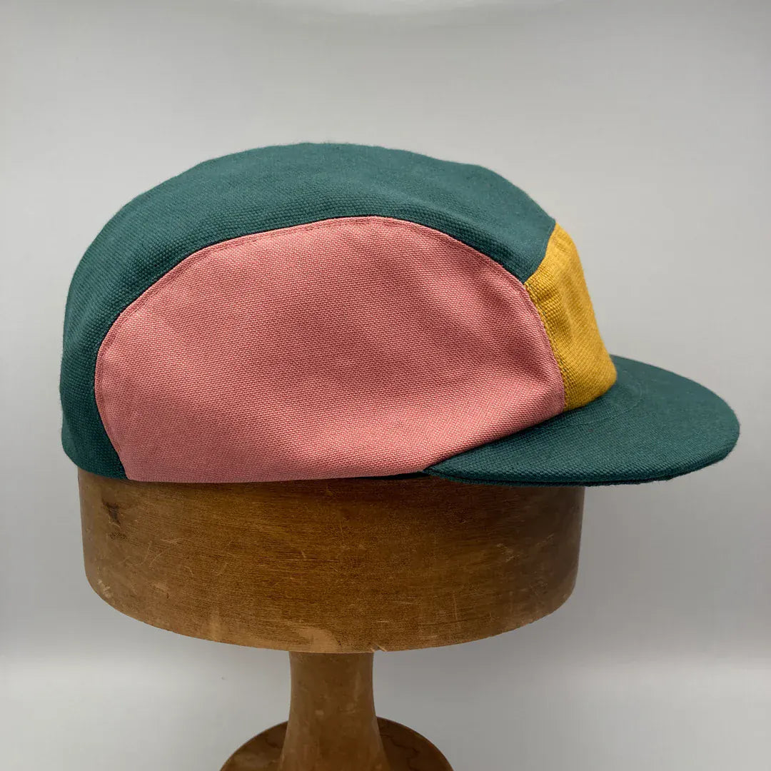 Hats Panel Cap - Teal, Mustard, Rose & Madder (various sizes) homeware shops bristol gift shops bristol The Capalog