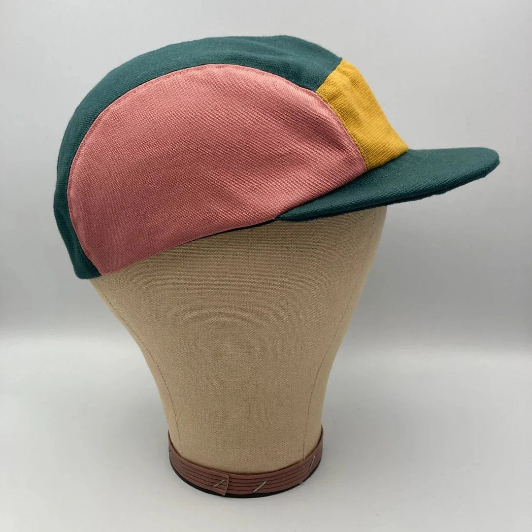 Hats Panel Cap - Teal, Mustard, Rose & Madder (various sizes) homeware shops bristol gift shops bristol The Capalog