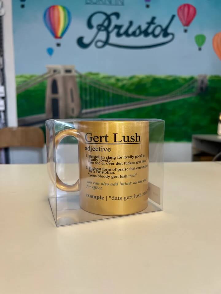Ceramics Gert lush (Gold) 11oz mug Bristol Themed Mug (various designs) homeware shops bristol gift shops bristol The Gift Box