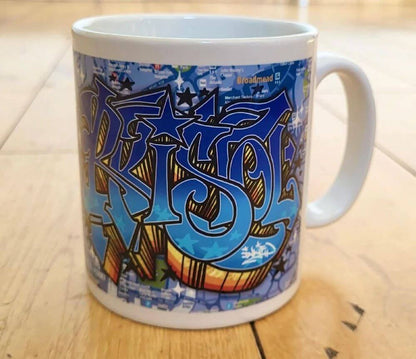 Bristol Map Mug Inkie Ceramic Mugs - Various Designs by Bristol Graffiti Artist homeware shops bristol gift shops bristol The Inkporium