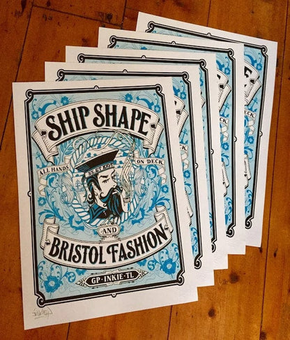 Bristol Prints 'Ship Shape' Inkie Giclee Print - A3 homeware shops bristol gift shops bristol The Inkporium