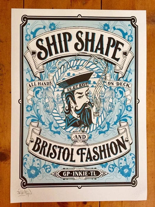 Bristol Prints 'Ship Shape' Inkie Giclee Print - A3 homeware shops bristol gift shops bristol The Inkporium