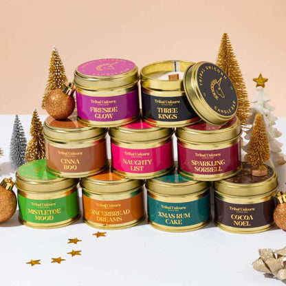 Christmas Candles Christmas Candle Tins  (Various Scents) homeware shops bristol gift shops bristol Tribal Unicorn