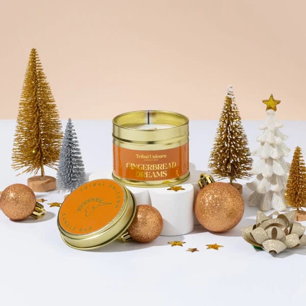 Christmas Candles Gingerbread Dreams Christmas Candle Tins  (Various Scents) homeware shops bristol gift shops bristol Tribal Unicorn