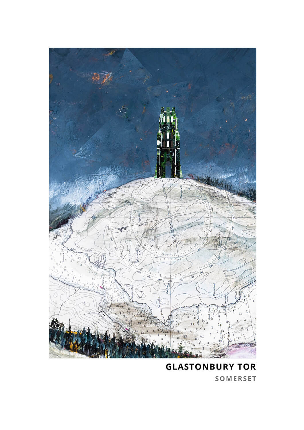 South West Prints Glastonbury Tor South West A4 Prints (Various Designs) homeware shops bristol gift shops bristol Vicki Shortt