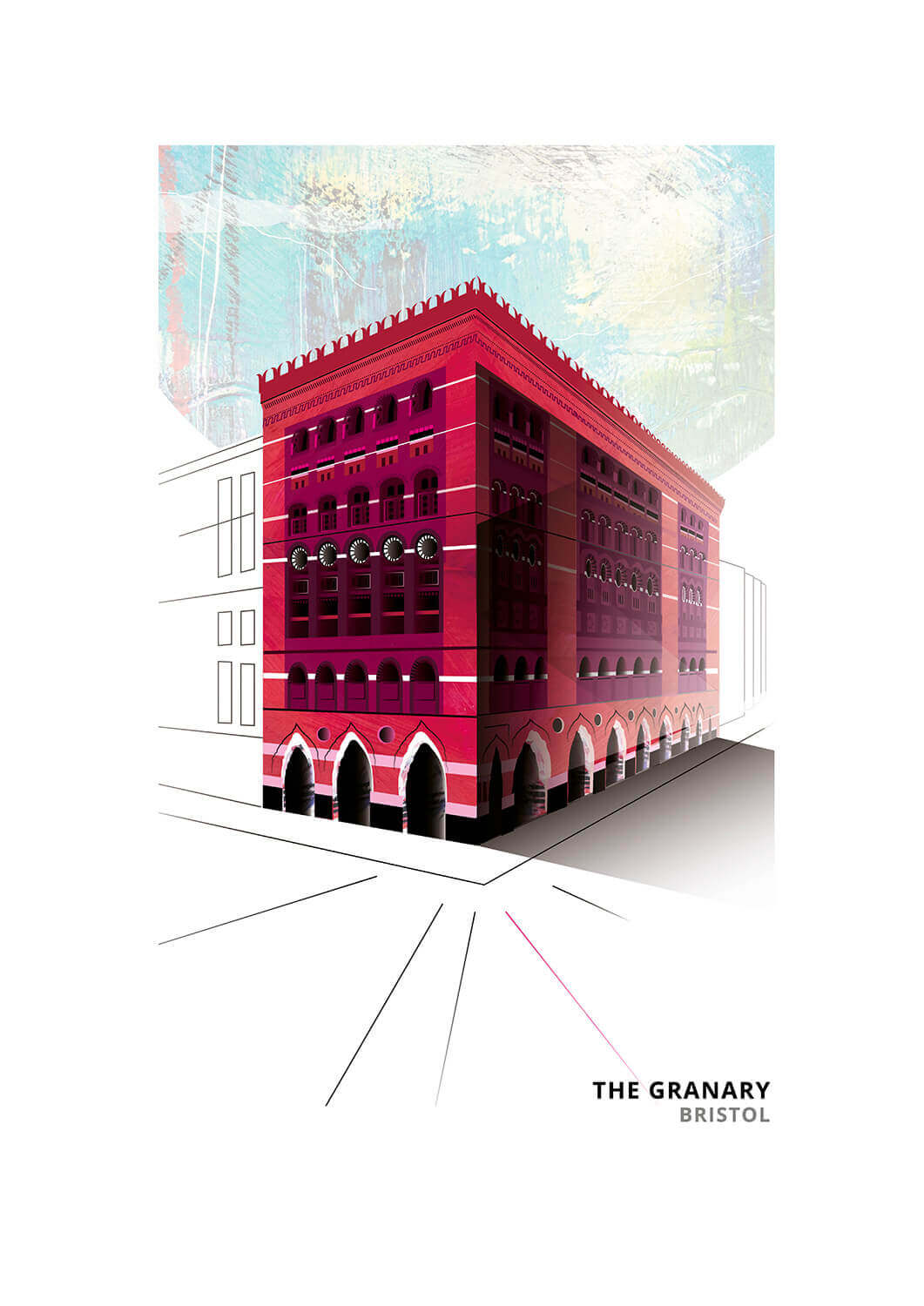 South West Prints The Granary South West A4 Prints (Various Designs) homeware shops bristol gift shops bristol Vicki Shortt