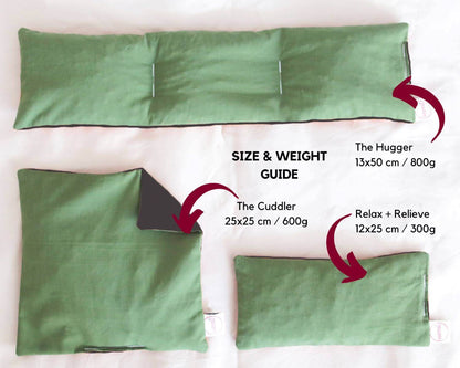 Wellbeing Cherry Stone Thermal Pillow (multiple sizes) - Black & Green homeware shops bristol gift shops bristol warmlii