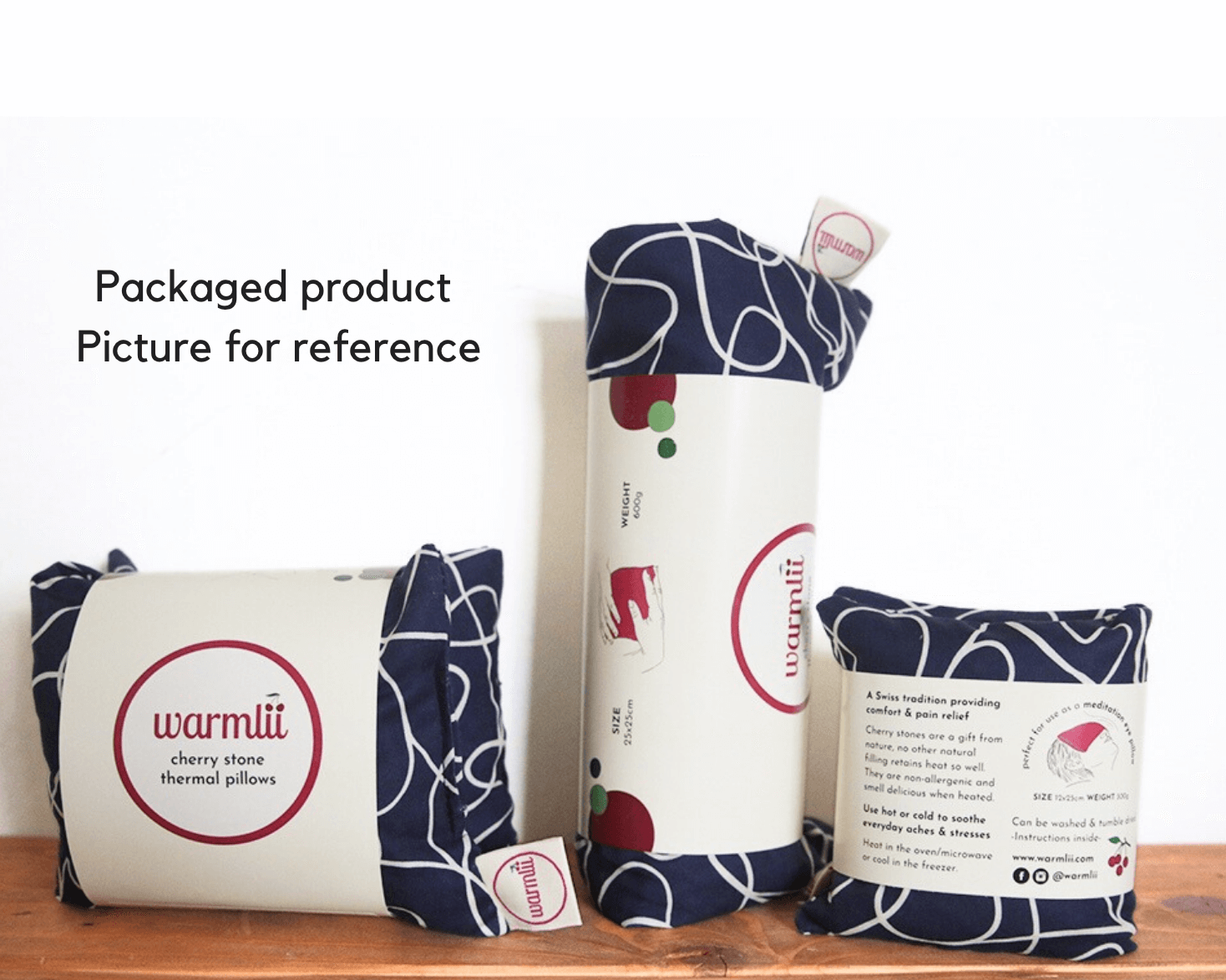 Cherry Stone Thermal Pillow multiple sizes in White Orange