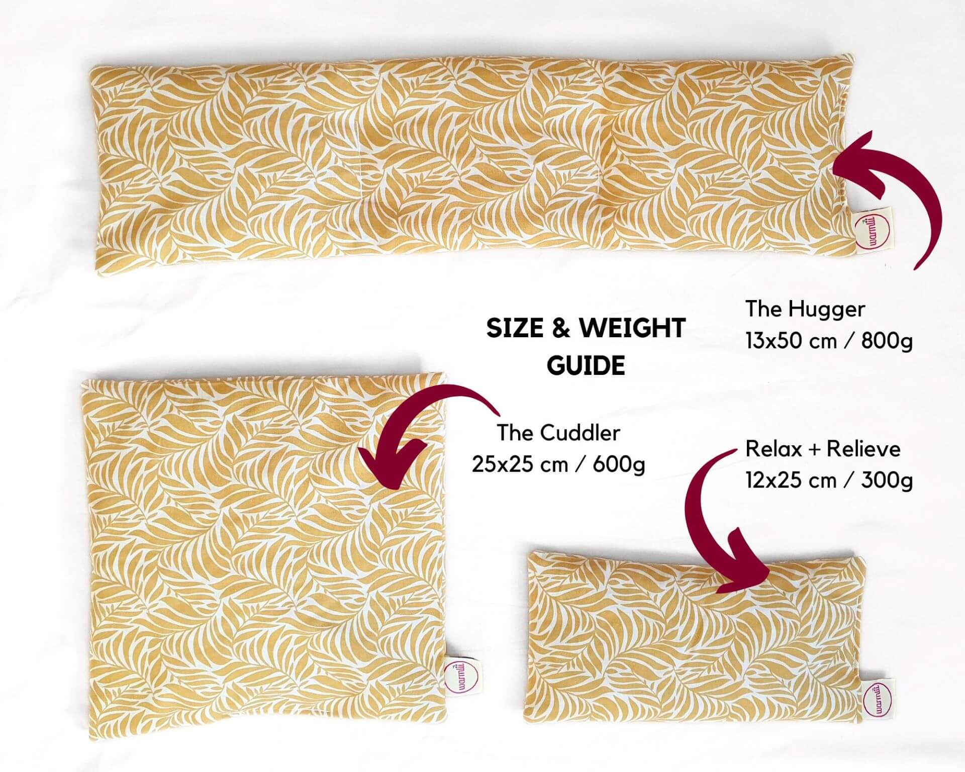 Wellbeing Cherry Stone Thermal Pillow (multiple sizes) - Leaves homeware shops bristol gift shops bristol warmlii