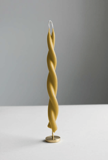 Wax Atelier Candles Hand Dipped Beeswax Candles Pair in 'Golden Rod' - 3 styles available