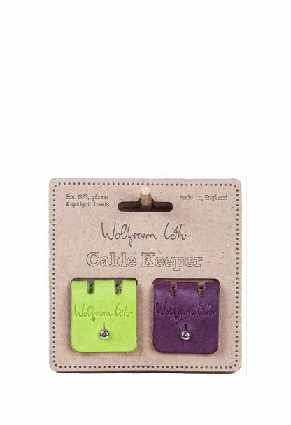 Cable Keeper Lime / Purple Cable Keepers (wire storage solutions) homeware shops bristol gift shops bristol Wolfram Lohr