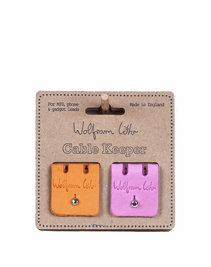 Cable Keeper Pink / Orange Cable Keepers (wire storage solutions) homeware shops bristol gift shops bristol Wolfram Lohr