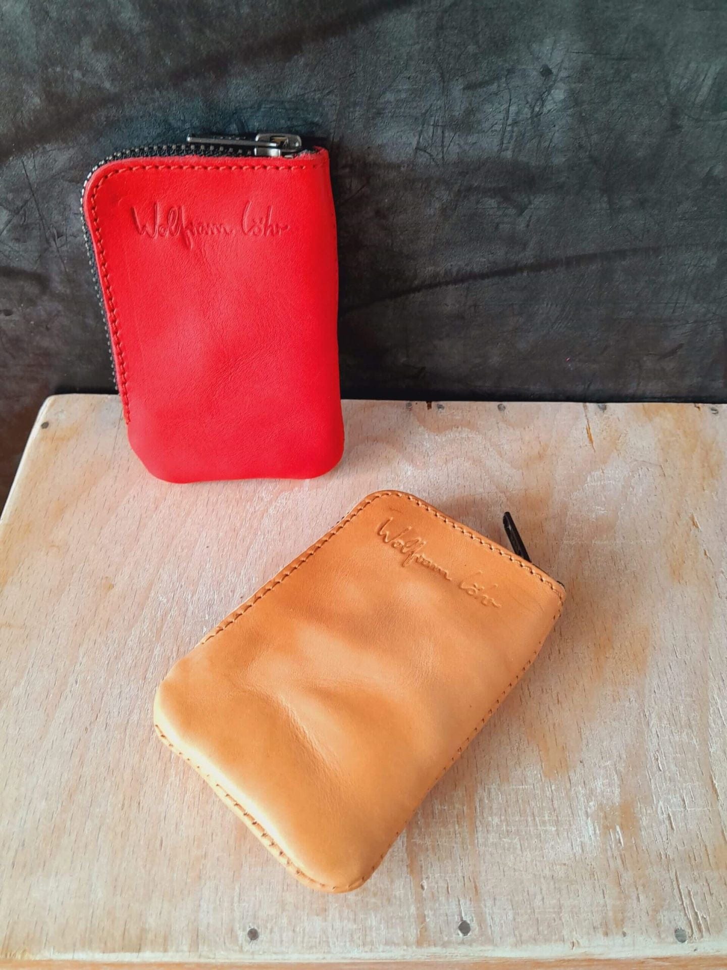 Wolfram Lohr Leather Zip Card Purse
