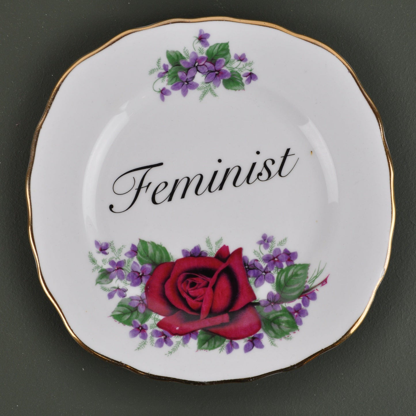 Beau & Badger Ceramics B Decorative Wall Plate - Feminist
