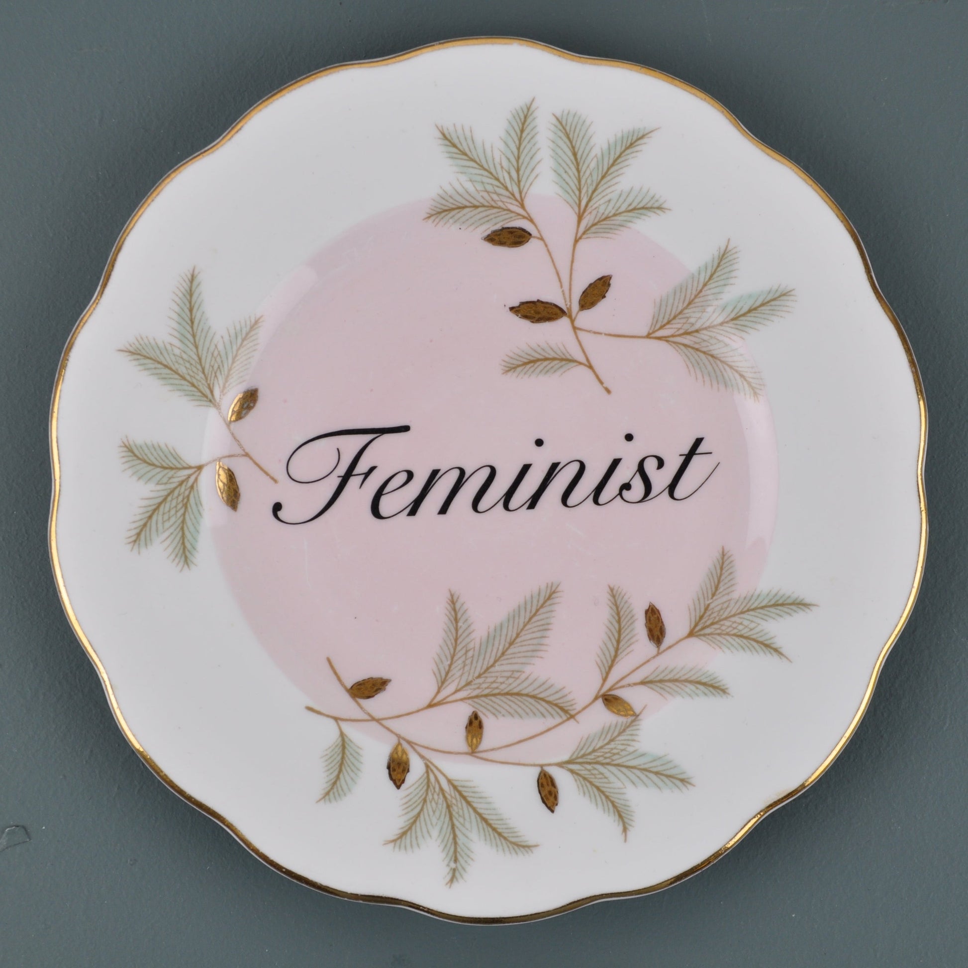 Beau & Badger Ceramics Decorative Wall Plate - Feminist