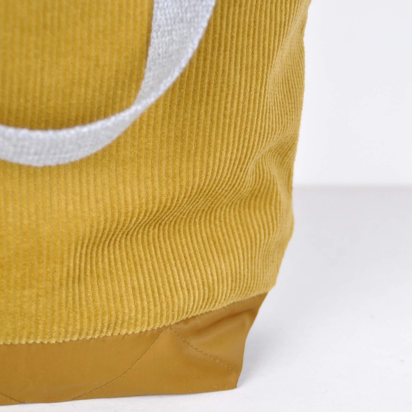 Bits & Totes Bag Corduroy Tote Bag - Mustard Corduroy & Brown Quilt