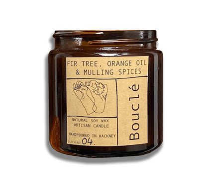 Bouclé Candle Christmas Candle: Fir Tree, Orange Oil & Mulling Spices