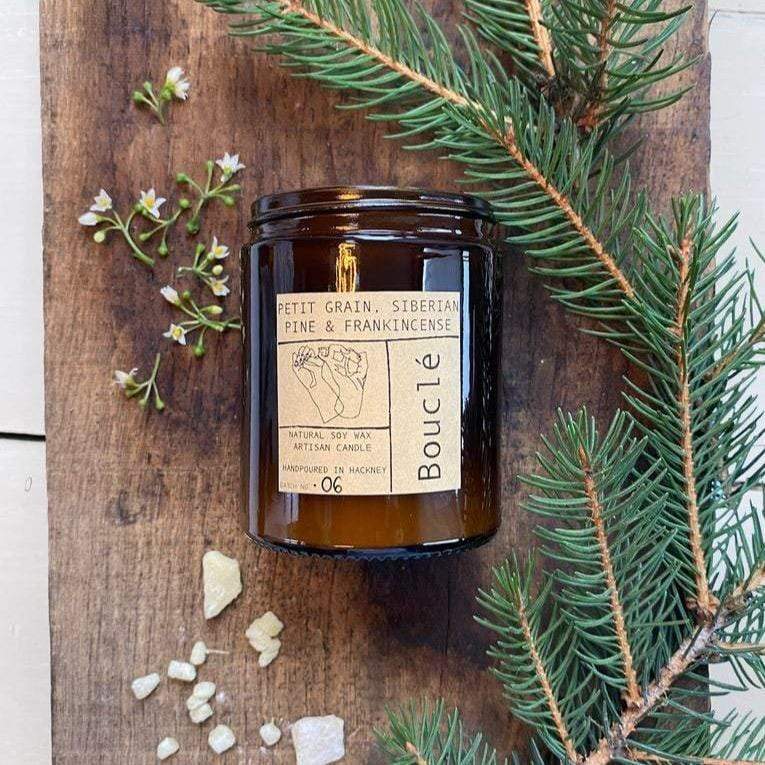 Bouclé Candle Christmas Candle: Petitgrain, Siberian Pine & Frankincense