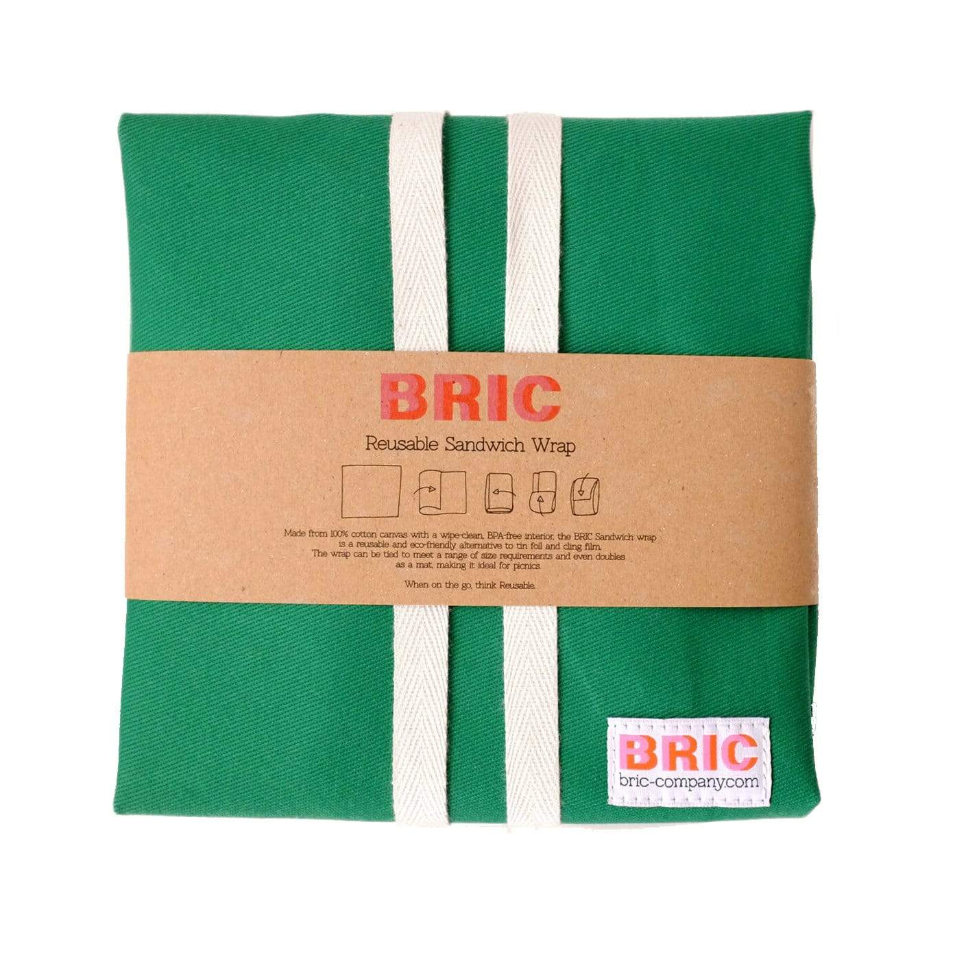 Bric Food bags / wraps Green Reusable Sandwich Wrap (various colours)