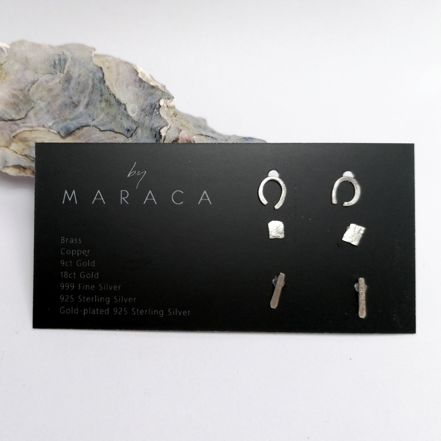 By Maraca Earrings BASE - Stud Set in Silver
