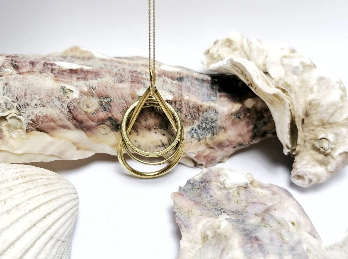 By Maraca Necklace GEO Teardrop Brass Pendant/ Ring Holder