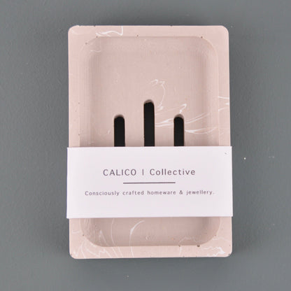 Calico Collective Dish Light Lilac Jesmonite Soap Dish - Rectangle