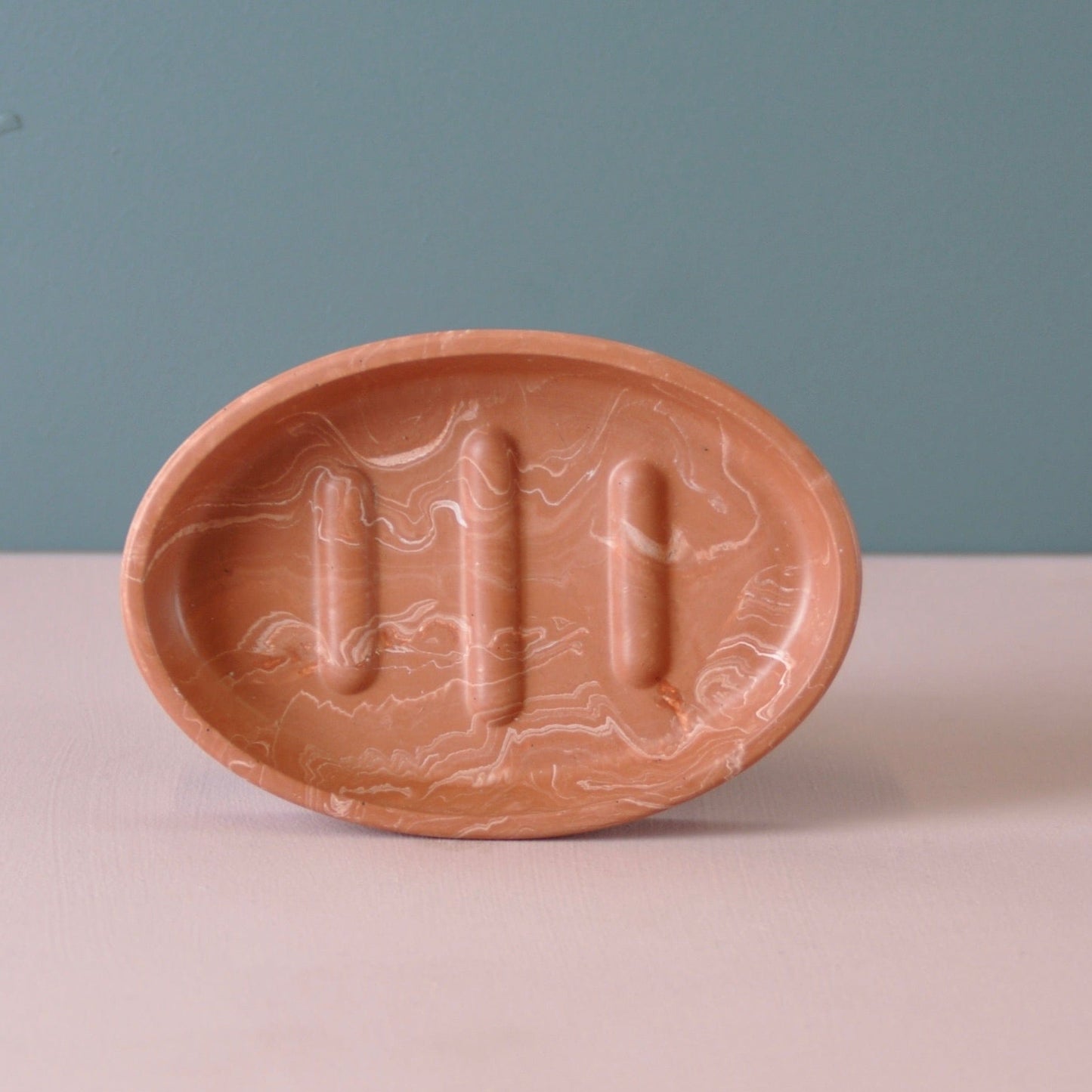 Soap Dish Terracotta Marble Jesmonite Soap Dish - Oval homeware shops bristol gift shops bristol Calico Collective