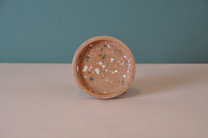 Dish Terracotta Terrazzo Jesmonite Round Dish homeware shops bristol gift shops bristol Calico Collective