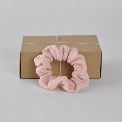 COCOON Natural Dye House Scrunchy Avocado (Dusty Pink) Naturally Dyed Organic Linen Scrunchie