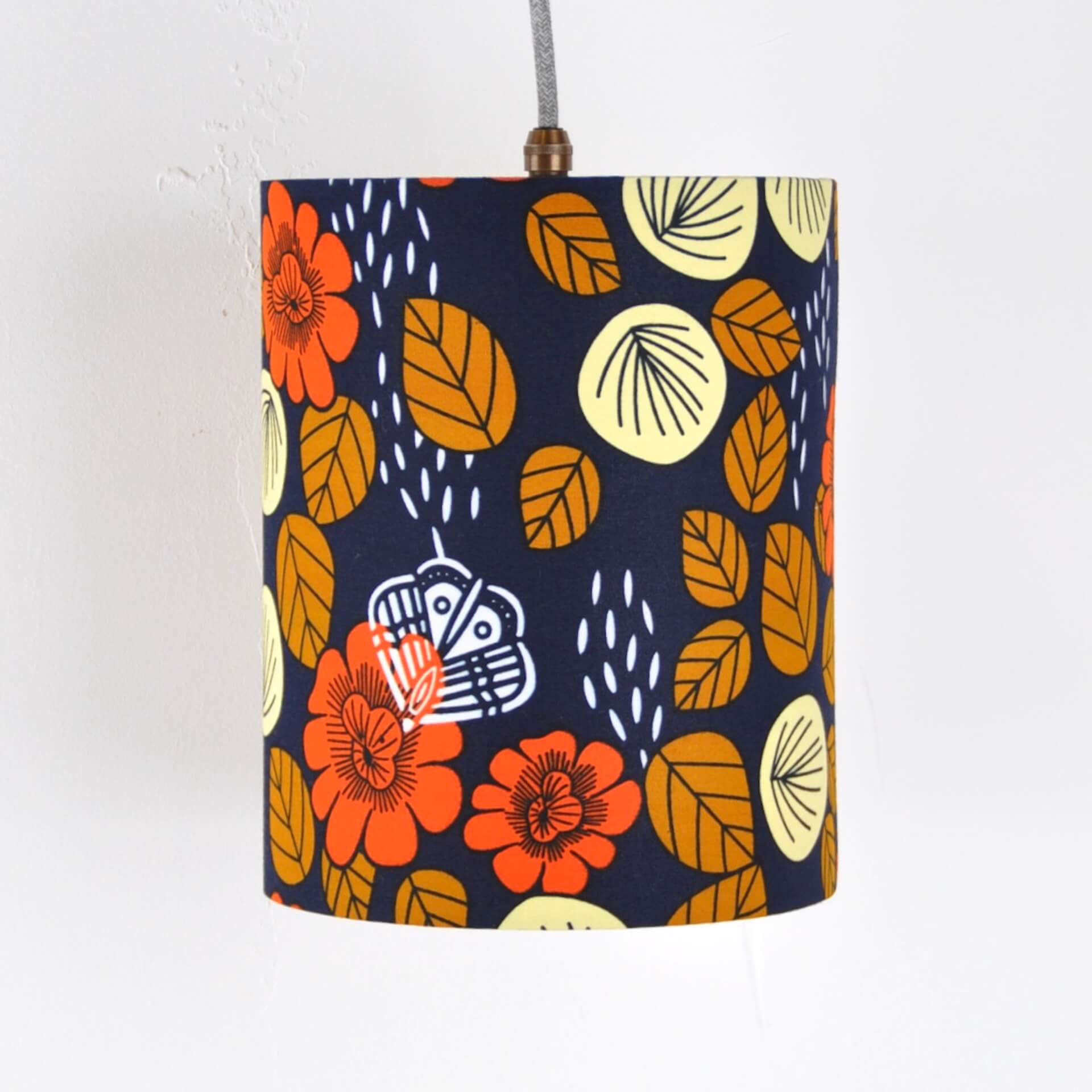 Colourful Shadez Bristol ⌀ 20 cm x H 25cm African Print Lampshade - Butterfly Blue (various sizes)
