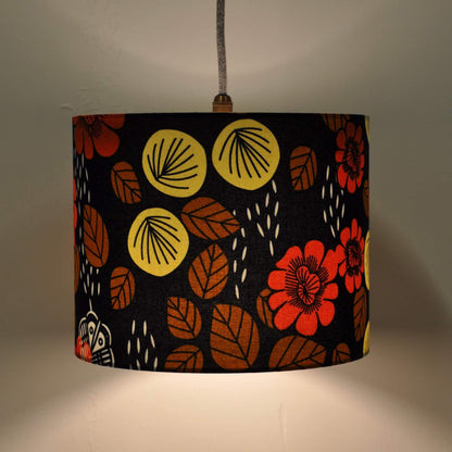Colourful Shadez Bristol African Print Lampshade - Butterfly Blue (various sizes)